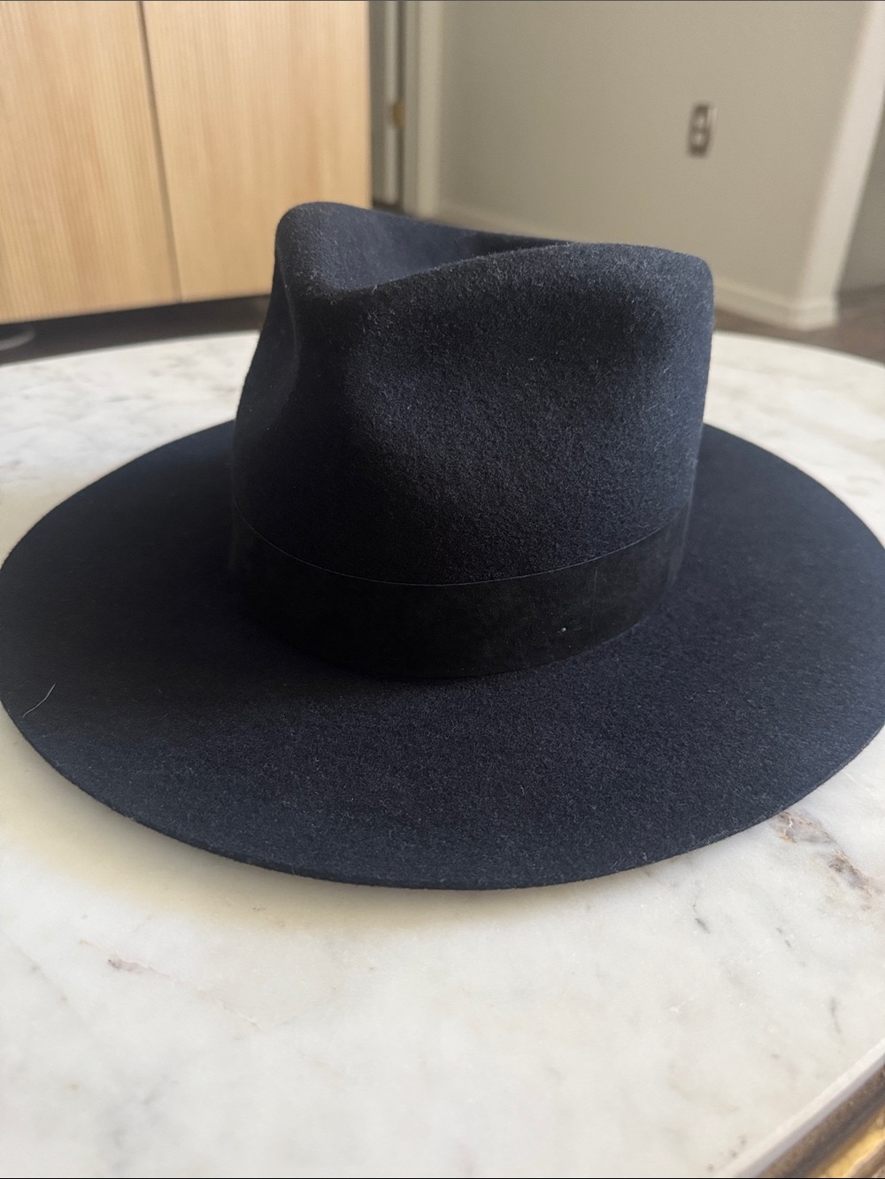 GIGI PIP Black Wool Felt Fedora Hat